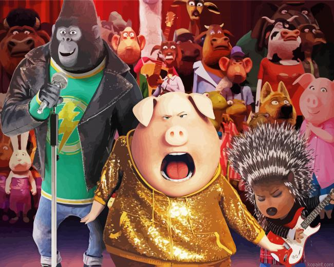 Sing Characters Cartoon Paint By Numbers