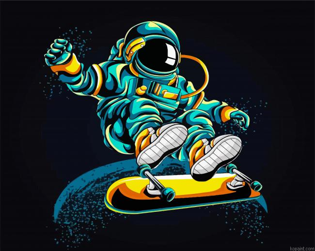 Skater Astronaut Paint By Numbers.png