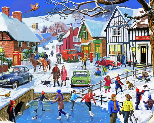 Skating On The Lake Paint By Numbers.png