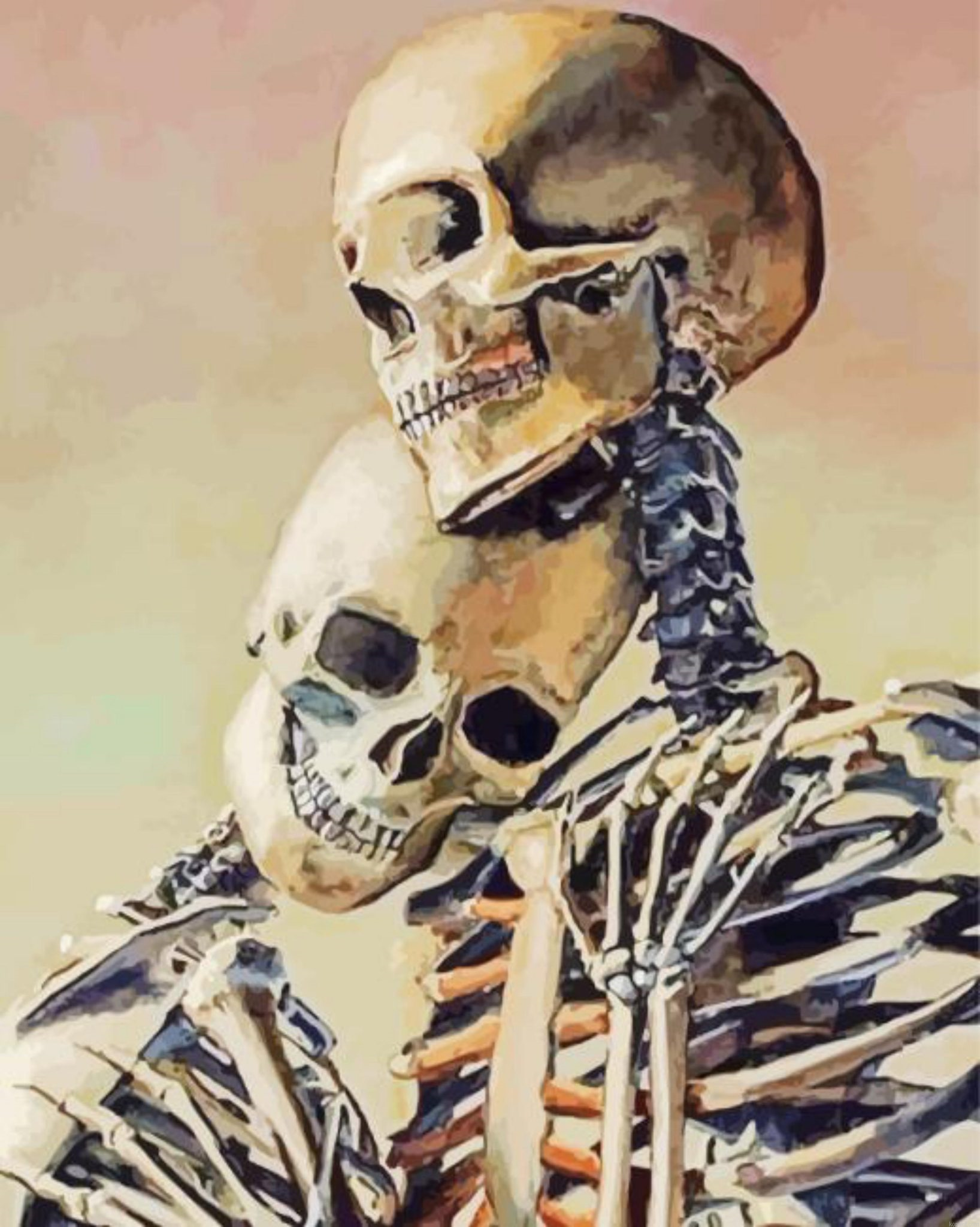 Skeleton Couple In Love Painting By Numberss.png