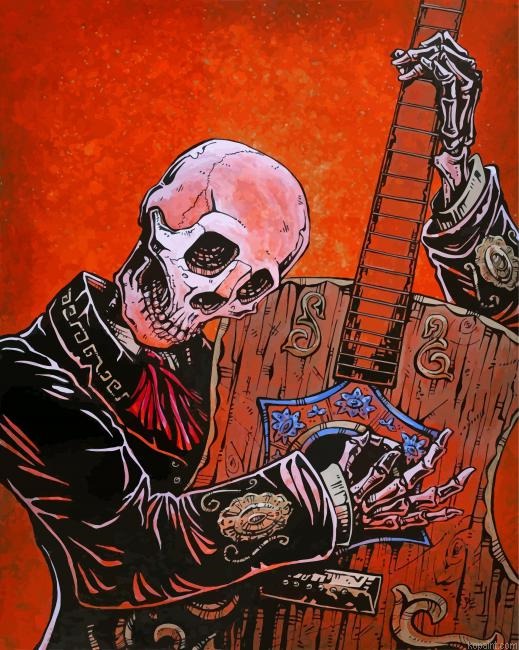 Skeleton Guitarist Painting By Numberss.png
