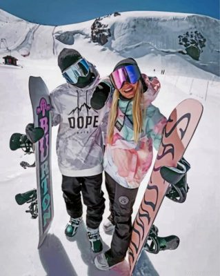 Skiing Couple Painting By Numberss.png