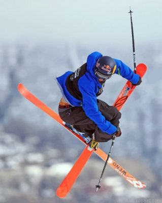 Skiing Sport Painting By Numberss.png
