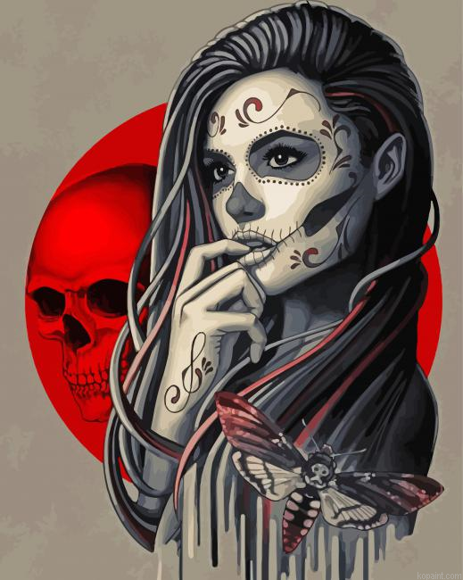 Skull Lady Painting By Numberss.png