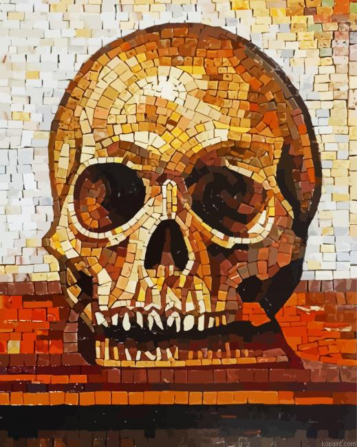 Skull Mosaic Painting By Numberss.png