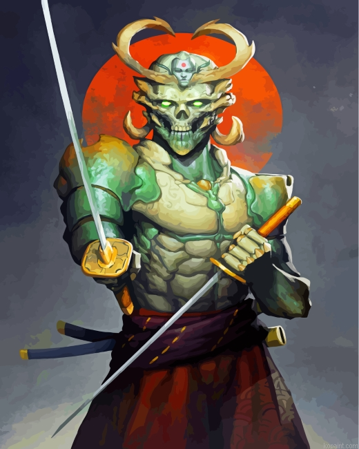Skull Samurai Painting By Numberss.png