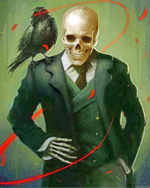 Skull Wearing A Suit New Painting By Numberss.png