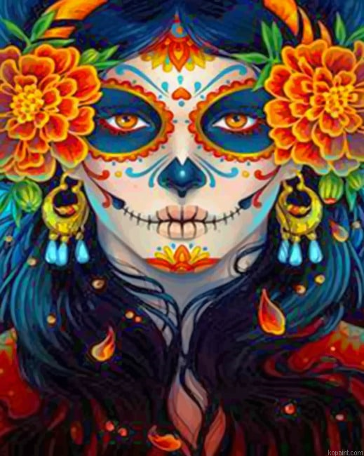 Skull Woman Paint By Numbers