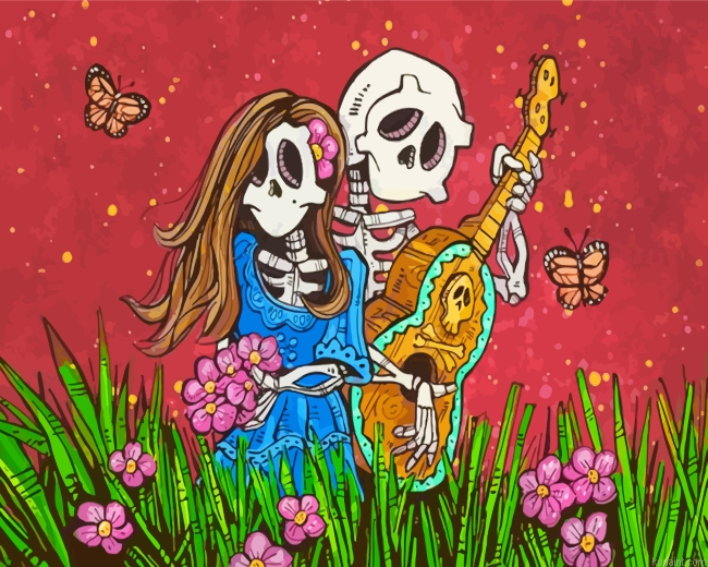Skulls Couple Painting By Numberss.png
