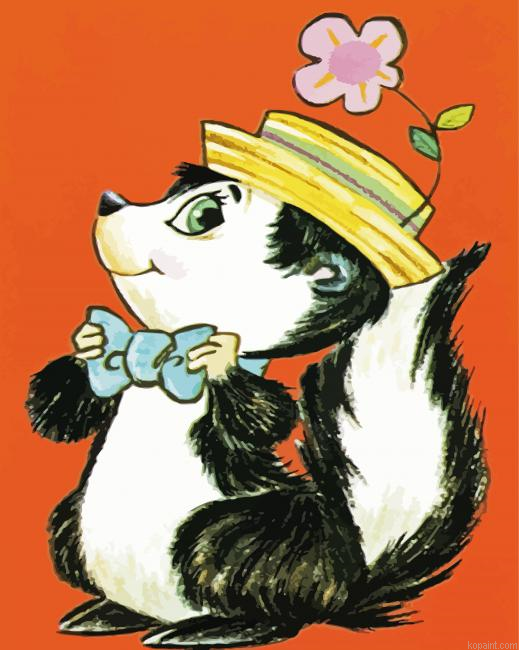 Skunk Animals Art Paint By Numbers