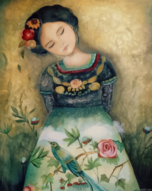 Sleepy Asian Girl New Painting By Numberss.png