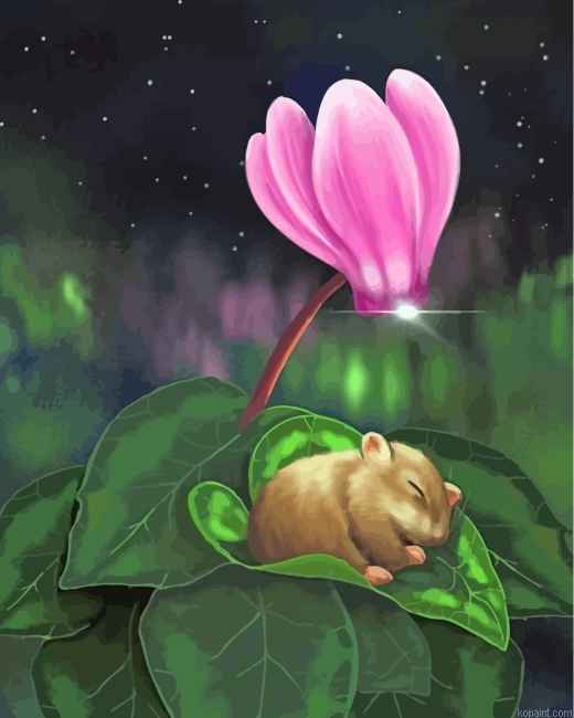 Sleepy Mouse Painting By Numberss.png