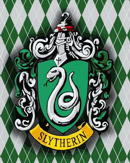 Slytherin Harry Potter Logo Painting By Numberss.png