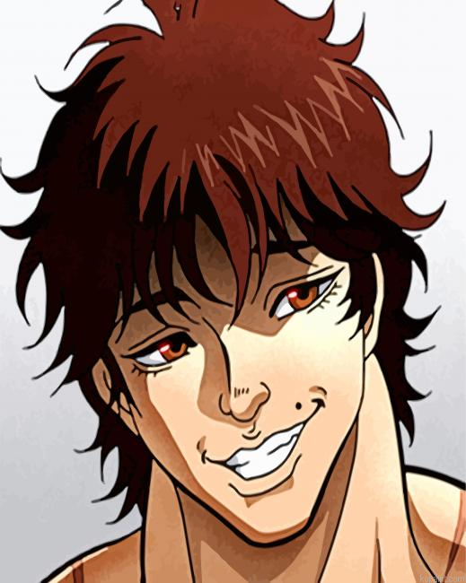 Smilig Baki The Grappler Painting By Numberss.png