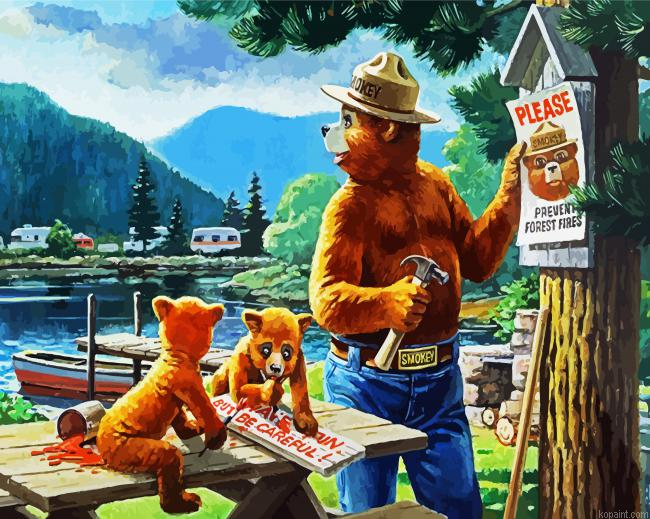 Smokey Bear Painting By Numberss.png