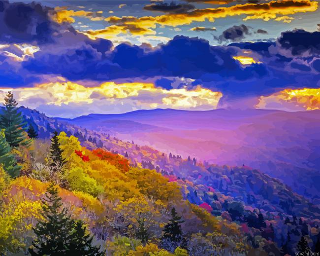 Smokey Mountains In United States Painting By Numberss.png