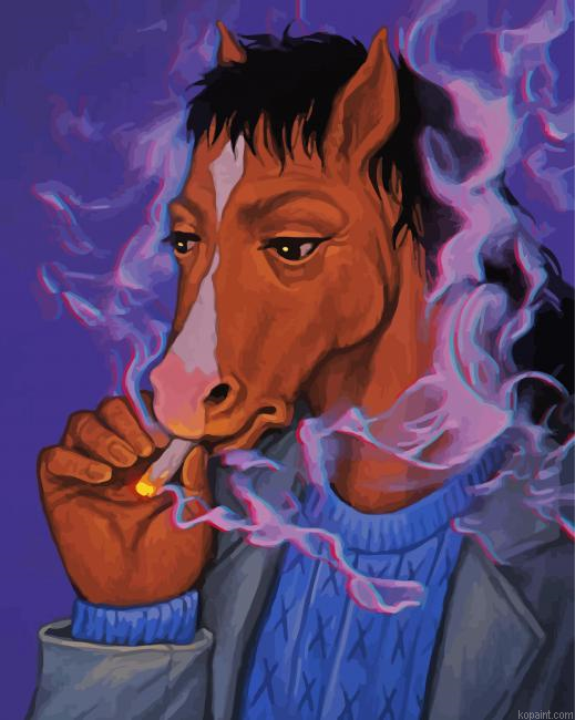 Smoking Bojack Horseman Painting By Numberss.png