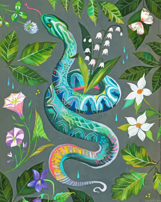 Snake Art Painting By Numberss.png