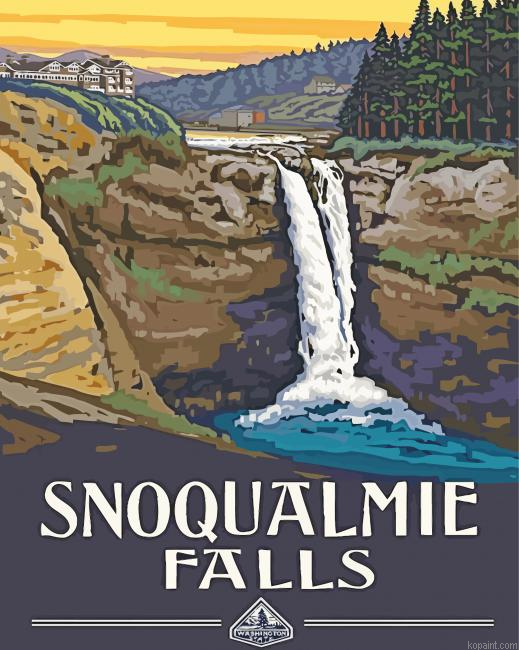 Snoqualmie Falls Poster Art Painting By Numberss.png