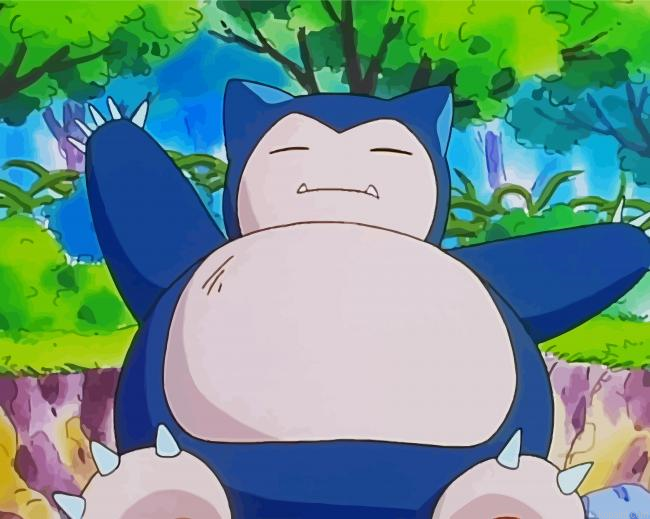 Snorlax Pokemon Painting By Numberss.png