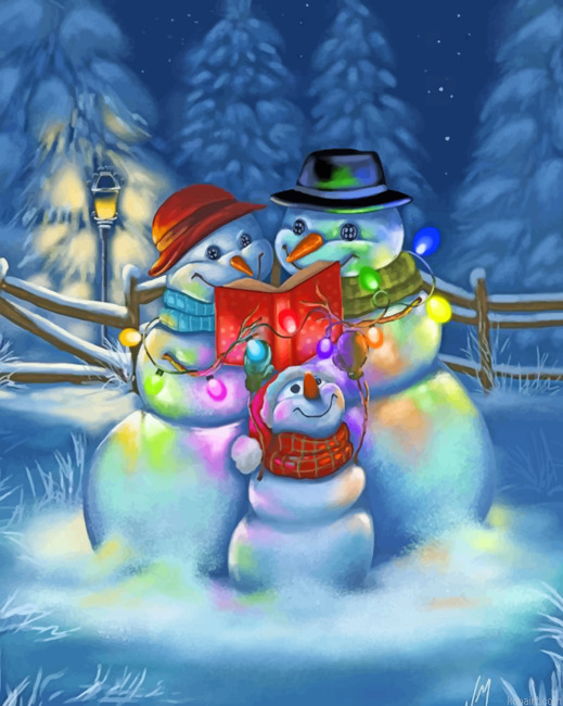 Snow Family Painting By Numberss.png