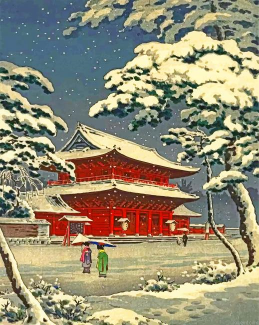 Snow In Japan Painting By Numberss.png