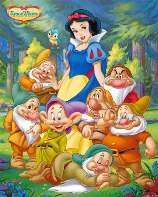 Snow White And Dwarfs Painting By Numberss.png