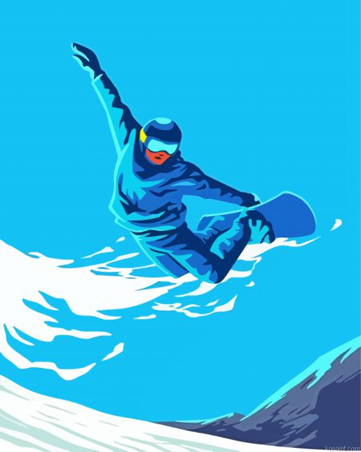 Snowboarding Art Painting By Numberss.png
