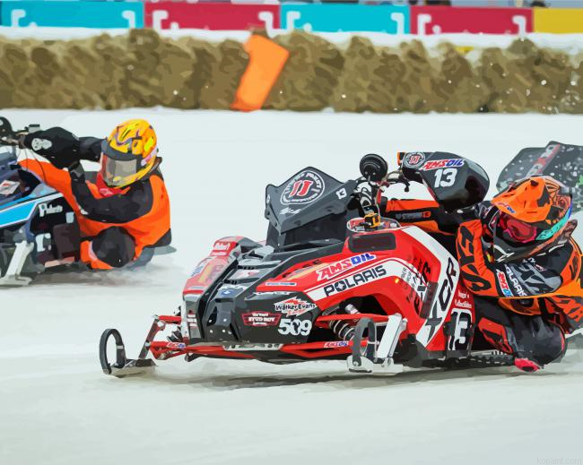 Snowmobile Race Painting By Numberss.png