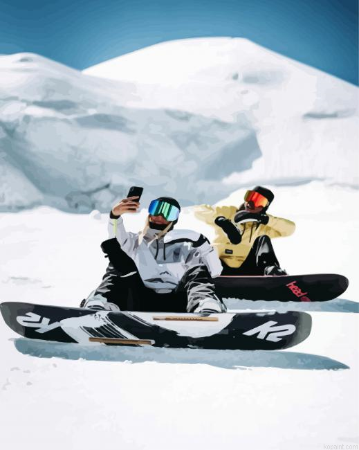 Snowskiing Sport Painting By Numberss.png