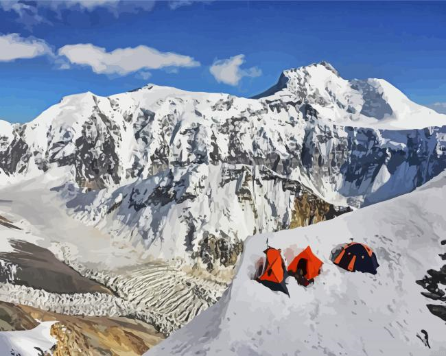 Snowy Ismoil Somoni Peak Tajikistan Painting By Numberss.png