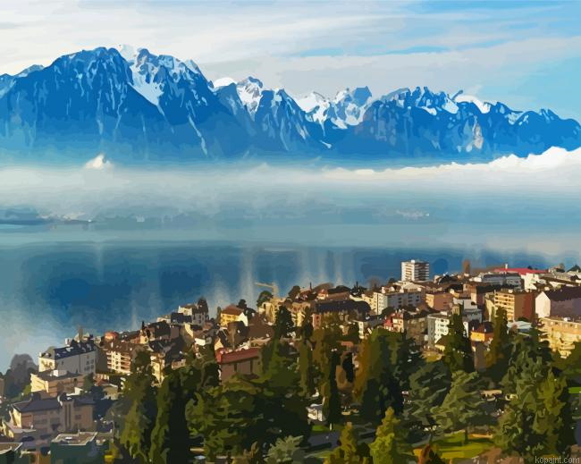 Snowy Mountains Montreux Painting By Numberss.png