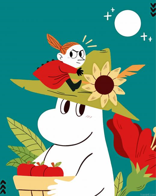 Snufkin And Moomin Mamma Paint By Numbers.png