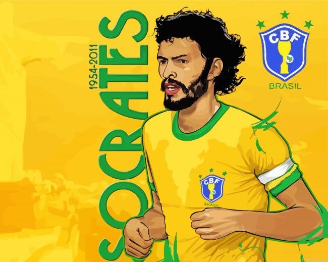 Socrates Brazilian Player Art Painting By Numberss.png