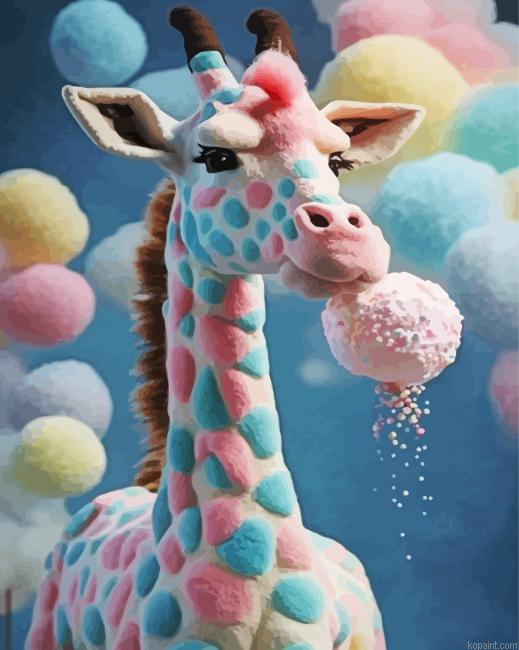 Soft Giraffe Paint By Numbers