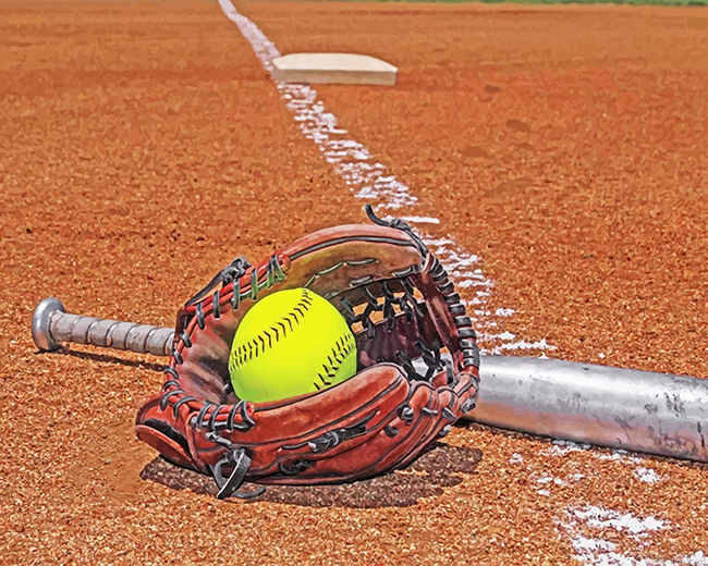 Softball Equipment Painting By Numberss.png