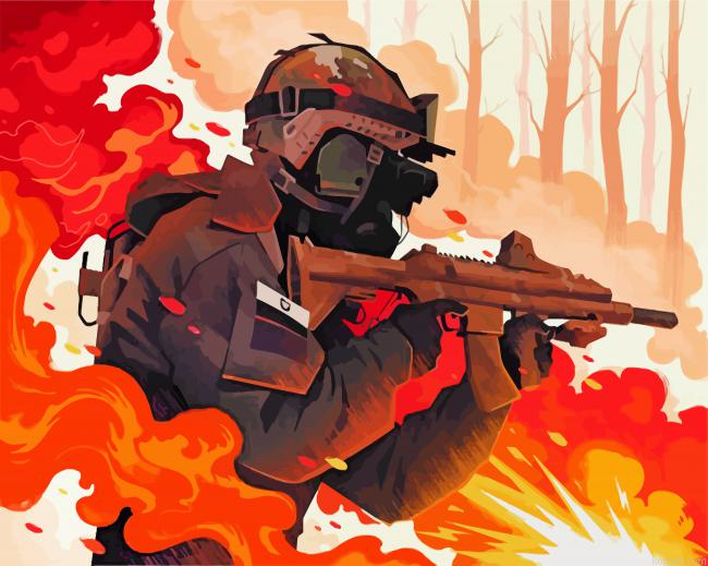 Soldier In War Painting By Numberss.png
