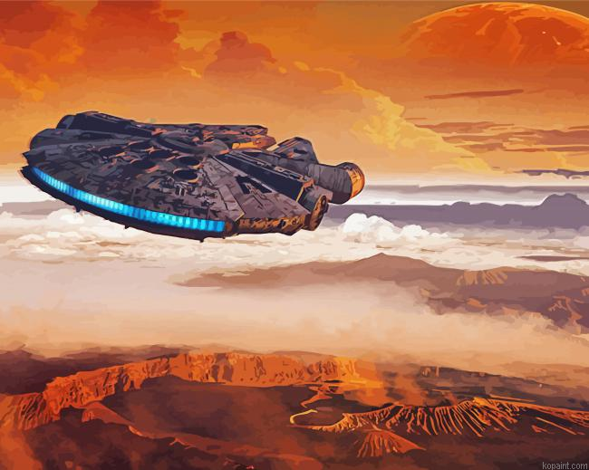 Solo Concept Art Of Millennial Falcon Painting By Numberss.png