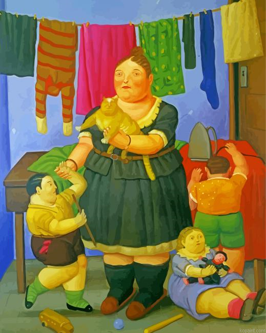 Solve Laundry Day Botero Art Painting By Numberss.png