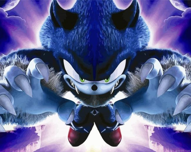 Sonic Werewolf Painting By Numberss.png