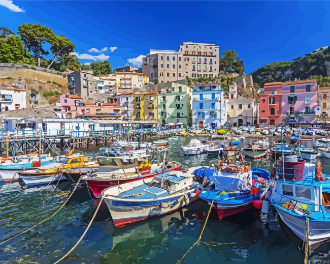 Sorrento Italy Harbor Painting By Numberss.png