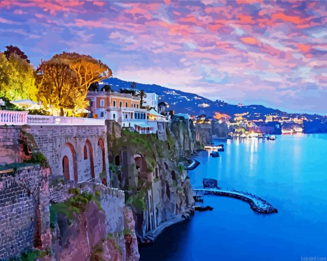 Sorrento Town Italy Paint By Numbers.png