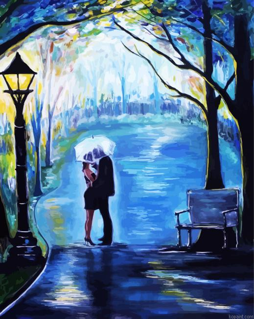 Soulmates In Rainy Road Paint By Numbers.png