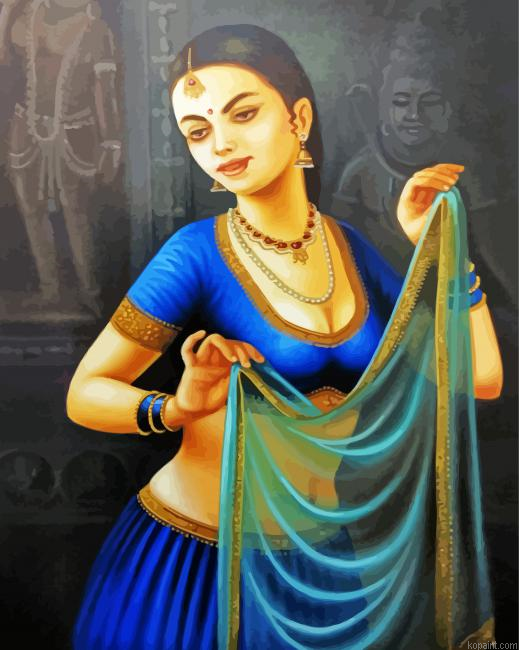 South Indian Lady Painting By Numberss.png