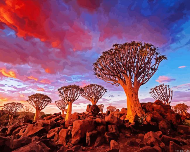 Southern Namibia Aloe Dichotoma Trees Painting By Numberss.png