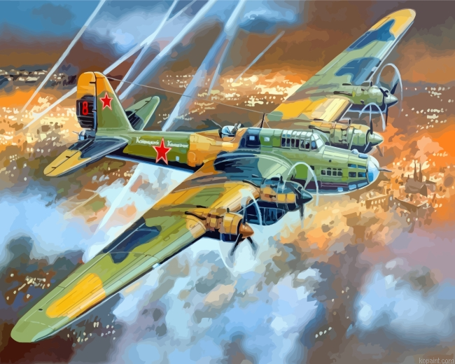 Soviet Pe 8 Bomber Painting By Numberss.png