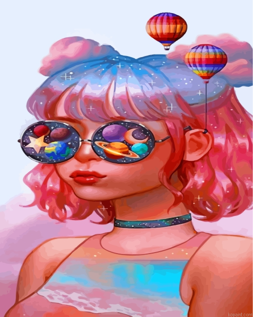 Space Girl Painting By Numberss.png