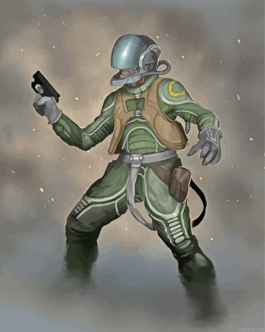 Spaceship Fighter Pilot Painting By Numberss.png