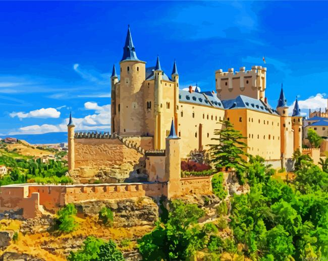 Spain Alcazar De Segovia Painting By Numberss.png
