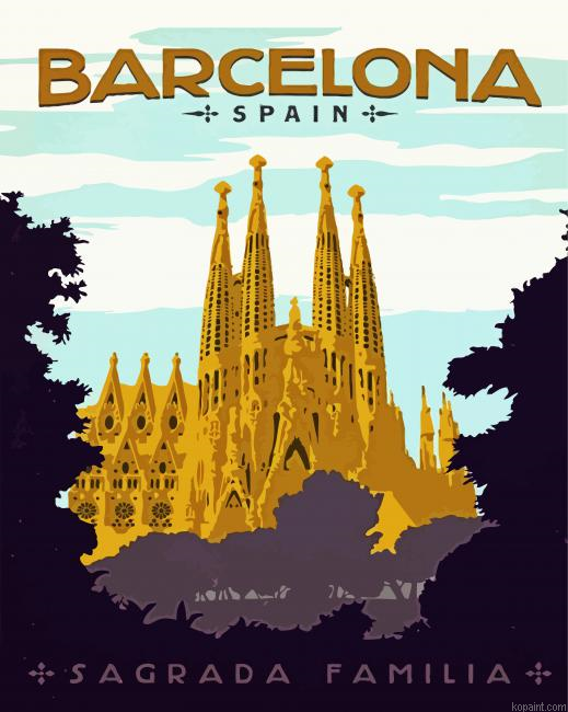 Spain Barcelona Gaudi Sagrada Familia Painting By Numberss.png